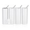 4 Pieces Life Sublimation Blanks Skinny Tumbler White 20 OZ Straight Stainless Steel Tumbler with Metal Straw for Mug Tumbler Heat Press Machine Sublimation Printing 4 Pack